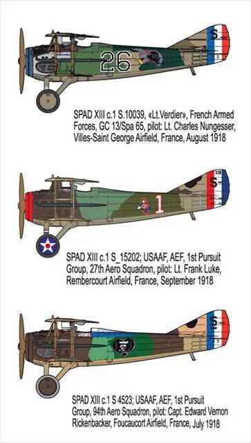 ローデン 1/32 仏スパッド XIIIc.1 後期型・米エース乗機･複葉戦闘機 WW1 プラモデル RO636の画像