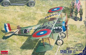 ローデン 1/32 仏スパッド XIIIc.1 後期型・米エース乗機･複葉戦闘機 WW1 プラモデル RO636の画像