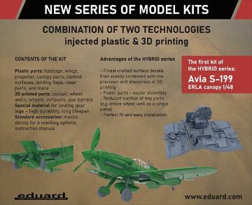 エデュアルド 1/48 アビアS-199（エルラキャノピー）ハイブリッド エディション プラモデル ED948011の画像