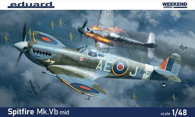 エデュアルド 1/48 スピットファイア Mk.Vb 中期型・ウィークエンドエディション プラモデル 84186の画像