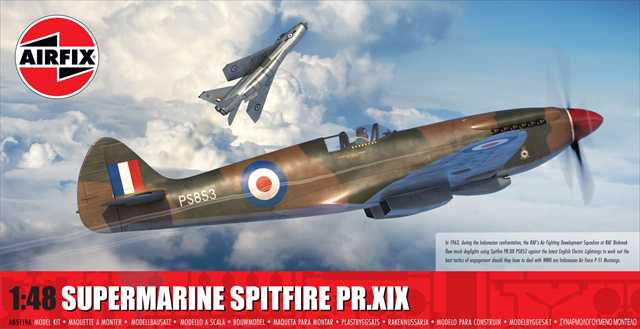 エアフィックス 1/48 スーパーマリーン スピットファイア PR.XIX プラモデル AX5119Aの画像