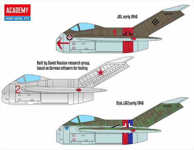 アカデミー 1/48 Ta-183 ヒュッケヴァイン プラモデル AC12327の画像