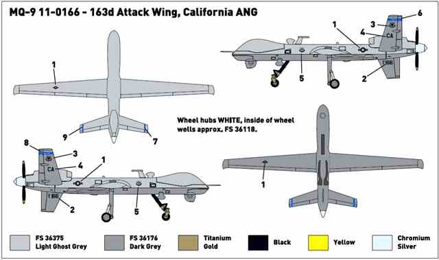 ミニウイング 1/144 MQ-9 リーパーUSAF 袋パッケージ プラモデル MINI329の画像