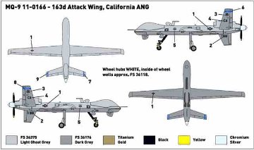 ミニウイング 1/144 MQ-9 リーパーUSAF 袋パッケージ プラモデル MINI329の画像