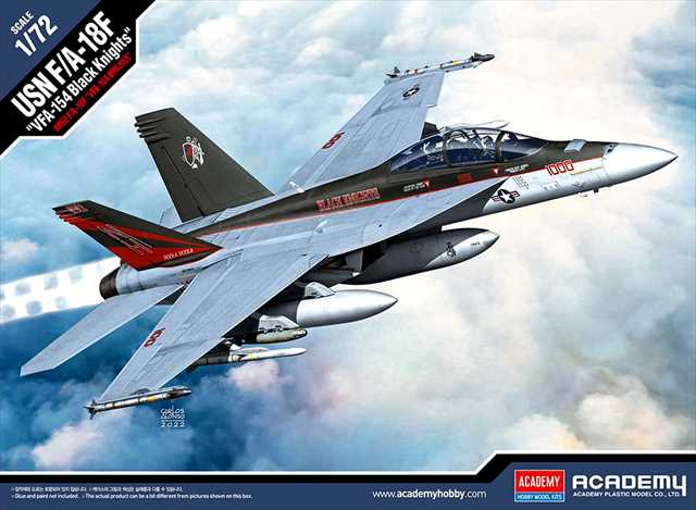 アカデミー 1/72 F/A-18F  "VFA-154 ブラックナイツ" プラモデル AC12577の画像