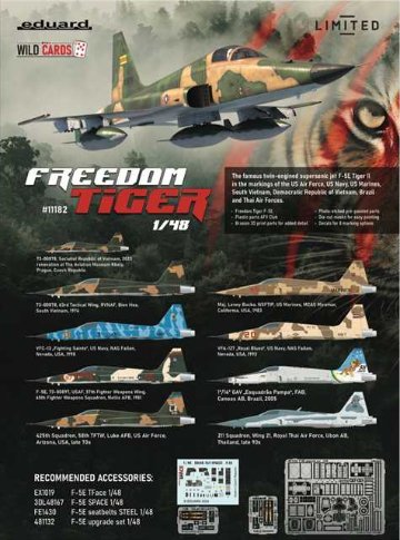 エデュアルド 1/48　フリーダムタイガー F-5E リミテッドエディション　プラモデルキット ED11182　の画像