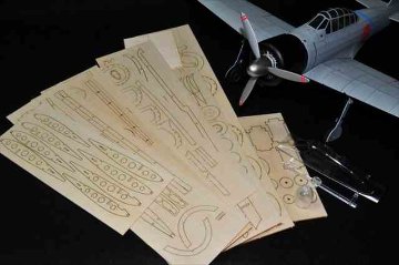 スタジオミド 1/24 バルサフライヤー　零戦21型戦闘機 組み立てキット BF02の画像