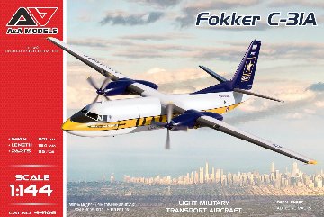 A&Aモデル 1/144 フォッカー C-31A ゴールデンナイツパラシュートチーム 使用機 [F-27-400M バリアント] プラモデル A&Aモデル44106の画像