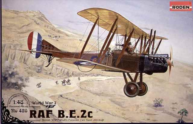 ローデン 1/48 英・RAF BE　2c 複葉複座偵察・軽爆撃機1916年 プラモデル RO426の画像