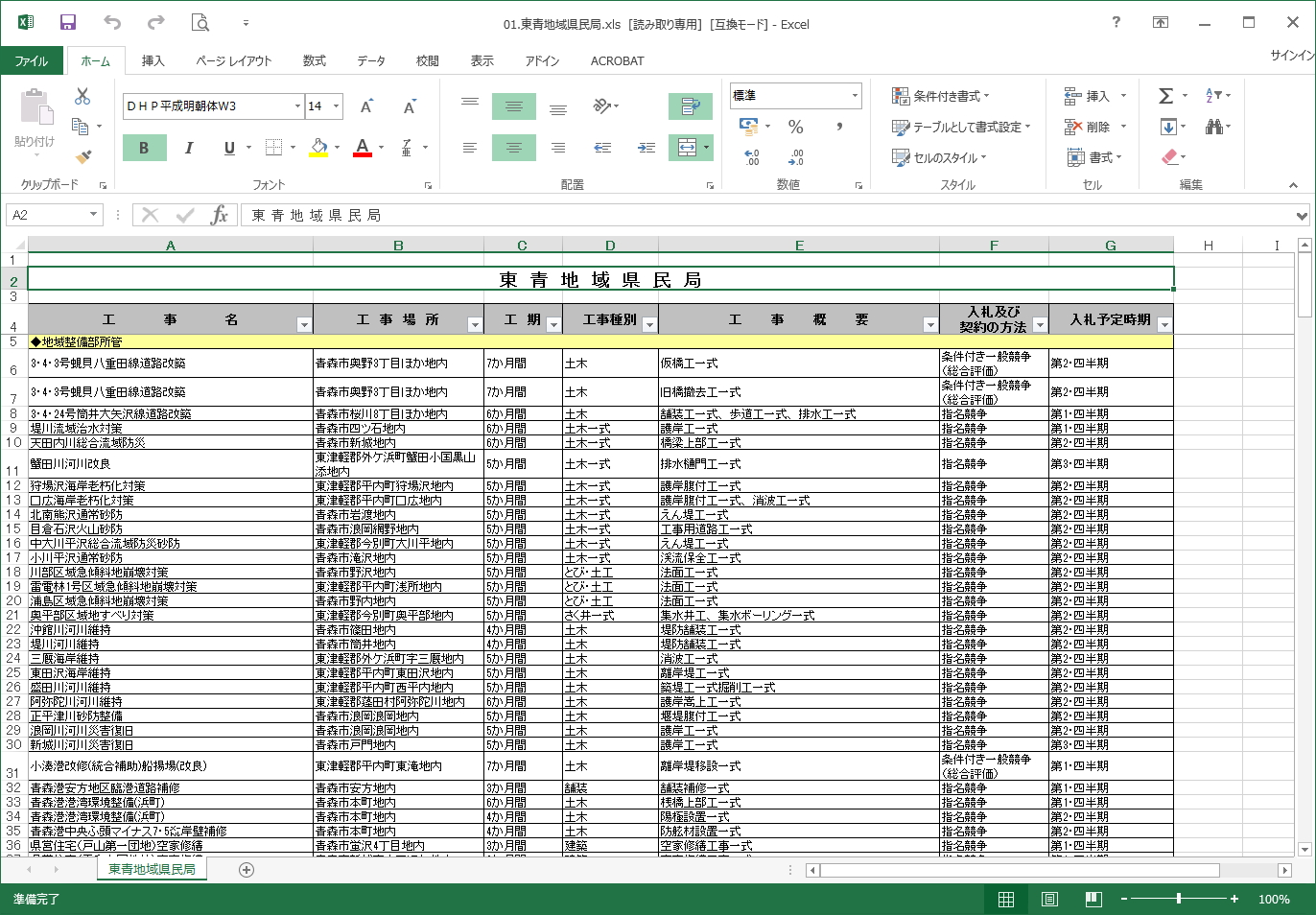 【予約】2026(令和8)年度版　青森県建設工事要覧の画像