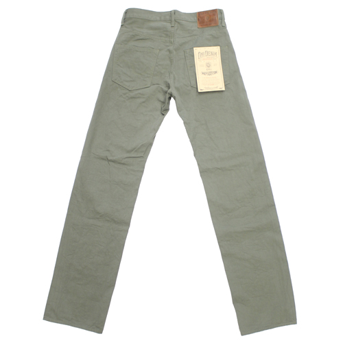 鬼デニム8ozセルビッジチノ5ポケットパンツ(ライトオリーブ)の画像