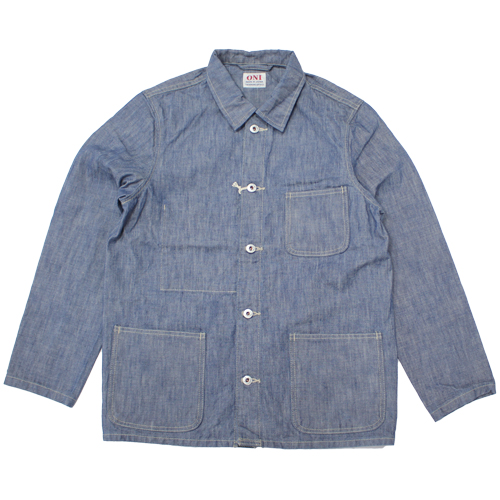 鬼デニム13ozスーパーヘビーシャンブレーカバーオール｢03501-SHVCH｣の画像