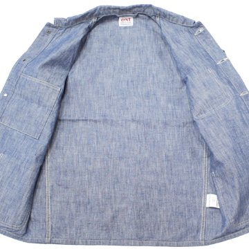 鬼デニム13ozスーパーヘビーシャンブレーカバーオール｢03501-SHVCH｣の画像