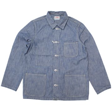 鬼デニム13ozスーパーヘビーシャンブレーカバーオール｢03501-SHVCH｣の画像