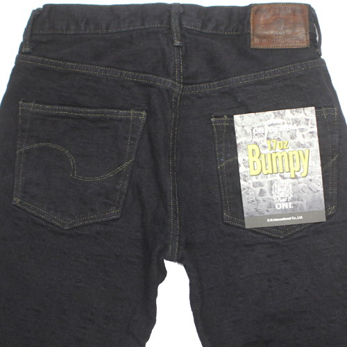 鬼デニム17ozバンピーデニムジーンズ(黒)「277BUMPY-BLK」の画像