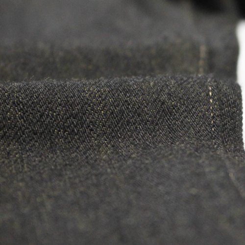 鬼デニム12oz経糸ブラック × 緯糸オリーブデニムジーンズ｢246-BKOL｣の画像