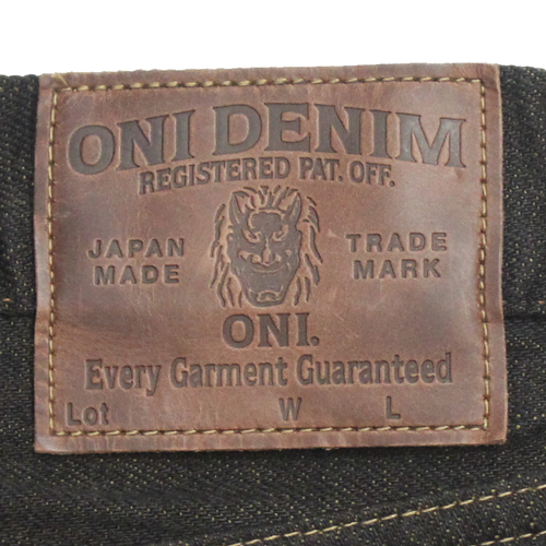 鬼デニム12oz経糸ブラック × 緯糸オリーブデニムジーンズ｢246-BKOL｣の画像