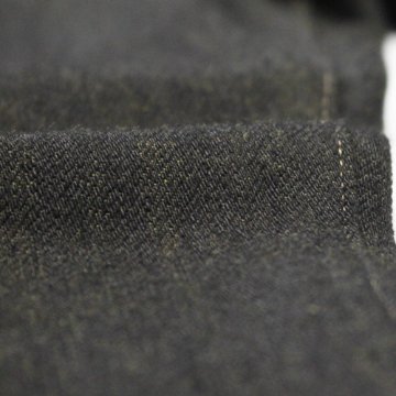 鬼デニム12oz経糸ブラック × 緯糸オリーブデニムジーンズ｢246-BKOL｣の画像