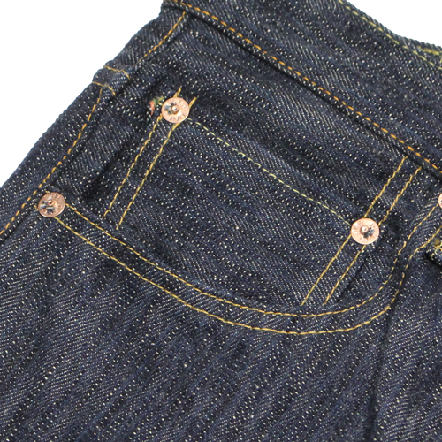 鬼デニム16oz天然藍鬼枷デニムジーンズ(レギュラーストレート)「270-鬼KASE」の画像