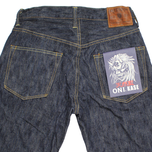 鬼デニム16oz天然藍鬼枷デニムジーンズ(ワイドストレート)「200-鬼KASE」の画像