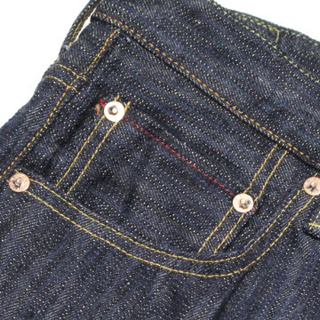 鬼デニム16oz天然藍鬼枷デニムジーンズ(ワイドストレート)「200-鬼KASE」の画像