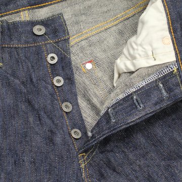 鬼デニム16oz天然藍鬼枷デニムジーンズ(ワイドストレート)「200-鬼KASE」の画像