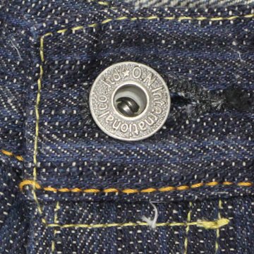 鬼デニム16oz天然藍鬼枷デニムジーンズ(ワイドストレート)「200-鬼KASE」の画像