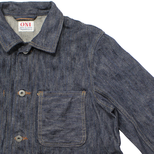 鬼デニム16oz天然藍鬼枷デニムカバーオール｢03502-鬼KASE｣の画像