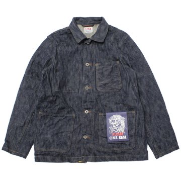 鬼デニム16oz天然藍鬼枷デニムカバーオール｢03502-鬼KASE｣の画像