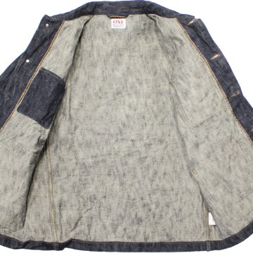 鬼デニム16oz天然藍鬼枷デニムカバーオール｢03502-鬼KASE｣の画像
