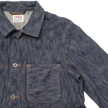 鬼デニム16oz天然藍鬼枷デニムカバーオール｢03502-鬼KASE｣の画像