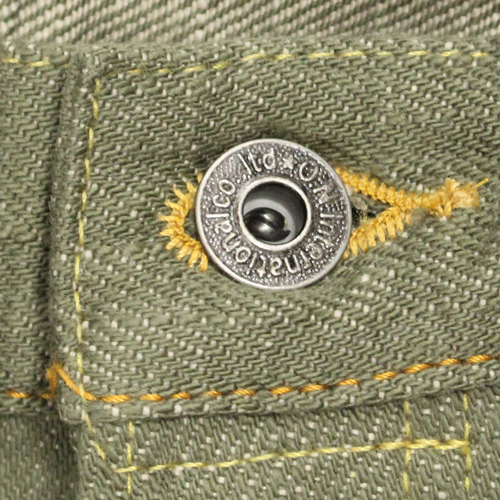 鬼デニム18ozオリーブデニムジーンズ「270-OLD18」の画像