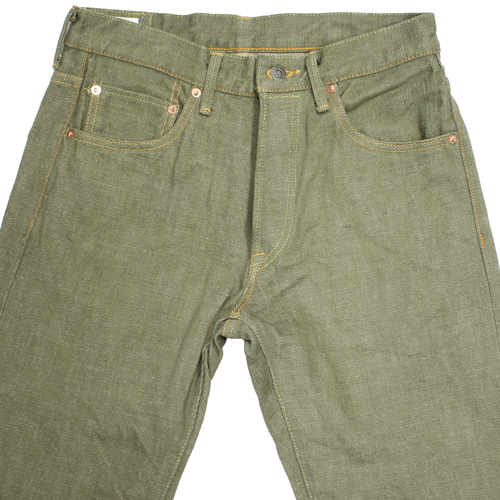 鬼デニム18ozオリーブデニムジーンズ「270-OLD18」の画像