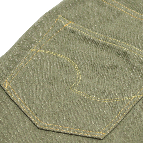 鬼デニム18ozオリーブデニムジーンズ「270-OLD18」の画像