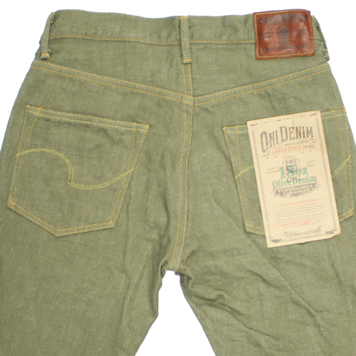 鬼デニム18ozオリーブデニムジーンズ「270-OLD18」の画像