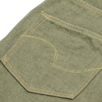 鬼デニム18ozオリーブデニムジーンズ「270-OLD18」の画像