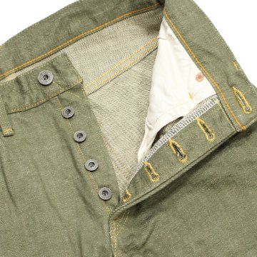 鬼デニム18ozオリーブデニムジーンズ「270-OLD18」の画像