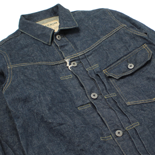 鬼デニム15oz石川台1stタイプデニムジャケット｢01507L-Ishikawadai｣の画像