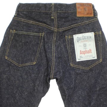 鬼デニム20ozアスファルトデニムジーンズ(リラックスストレート)「266asphalt」の画像