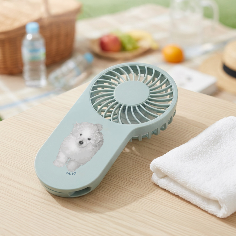 【セット商品】デザイン+コンパクトUSBハンディファン（フック付き）の画像