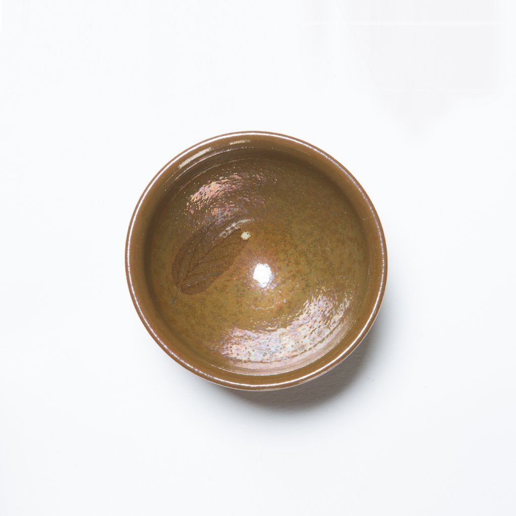 木の葉天目茶碗 共箱 直径13.2cm 東H5-0516③ - 陶芸