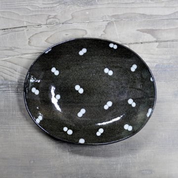 スリップウェア　カレー皿画像