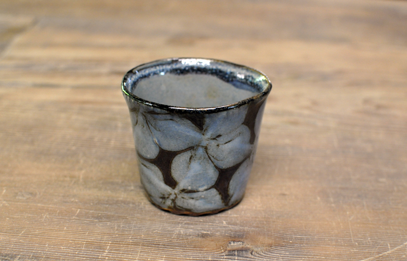 【訳あり】スリップウェア　そば猪口（青花）の画像