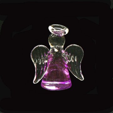 ヒマラヤ水晶さざれ付き 天使の浄化グッズ 風水カラー(ラベンダーパープル)画像