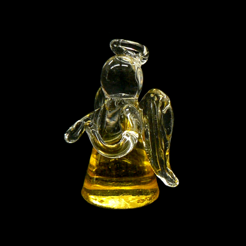 ヒマラヤ水晶さざれ付き 天使の浄化グッズ 風水カラー(イエロー)画像