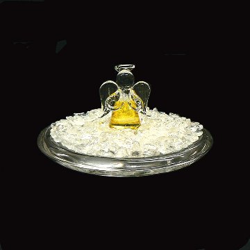 ヒマラヤ水晶さざれ付き 天使の浄化グッズ 風水カラー(イエロー)画像