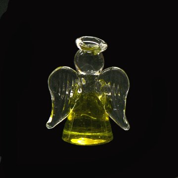ヒマラヤ水晶さざれ付き 天使の浄化グッズ 風水カラー(ライムグリーン)画像