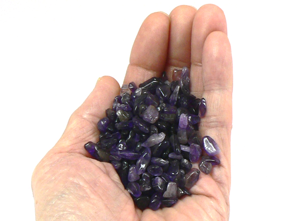 浄化用 天然石 アメジストさざれ石･100g（洗浄済）浄化皿セットの画像