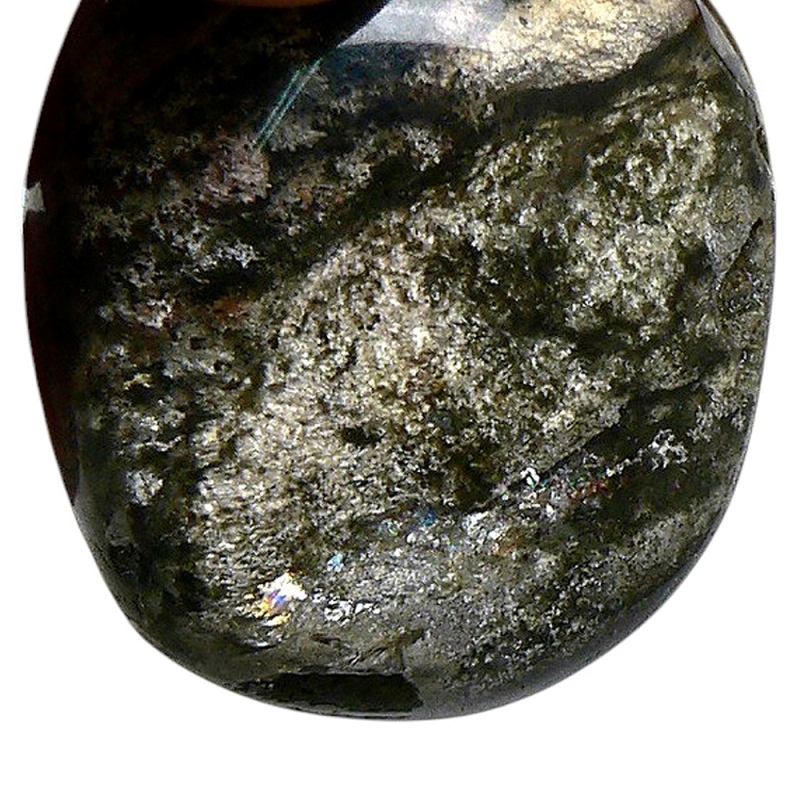 天然石  レインボー入り ガーデン水晶 庭園水晶 原石（1401）の画像