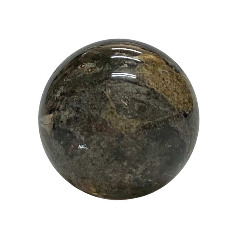 天然石 レインボー入り ガーデン水晶 庭園水晶　丸玉　（1501）の画像
